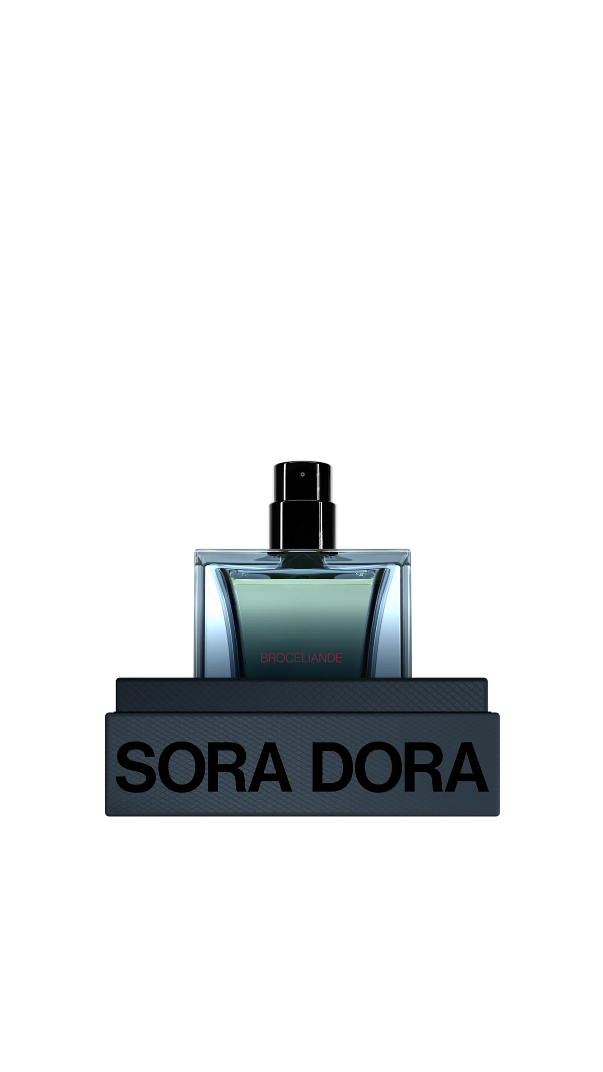 Sora Dora perfume bottle on a white background
